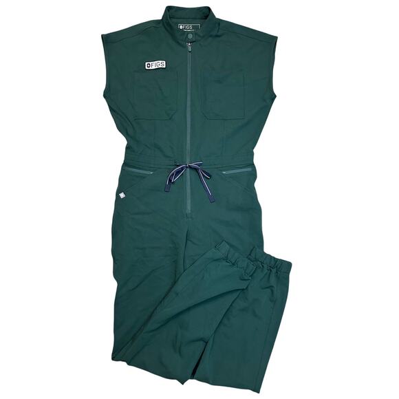 Figs British Racing Green Jumpsuit - Picture 2 of 5